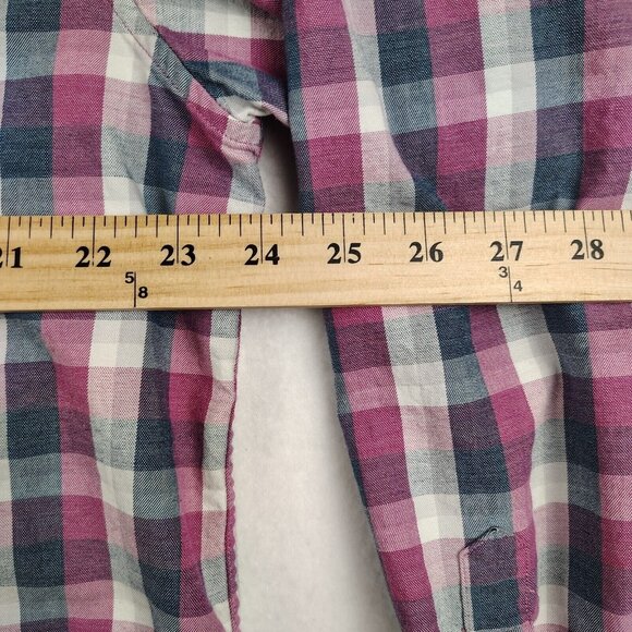 Tommy Bahama Purple Blue Plaid Button Up Long Sleeve Shirt Sz XL - Picture 7 of 9